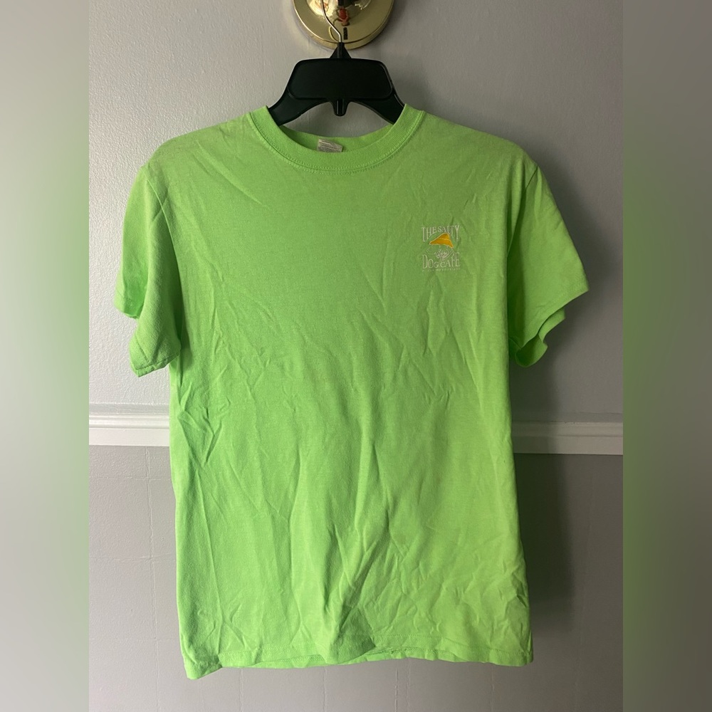 Salty Dog Cafe Tee. Size S. Color: neon green